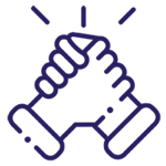 Icon als Symbol für Zusammenarbeit im Fördermittelprozess