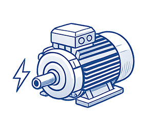 Grafik eines Elektromotors als Beispiel für förderfähige Querschnittstechnologien