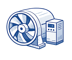 Grafik eines Ventilators als Beispiel für förderfähige Querschnittstechnologien