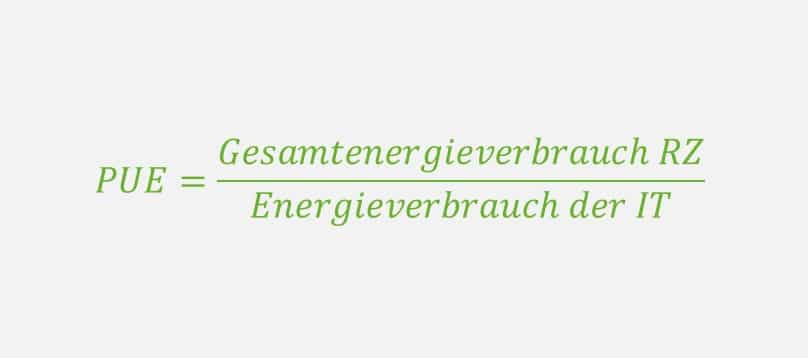 PUE Wert Rechenzentrum Energieeffizienz